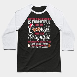 Ugly Christmas Sweater For Cooking Addicts Baseball T-Shirt